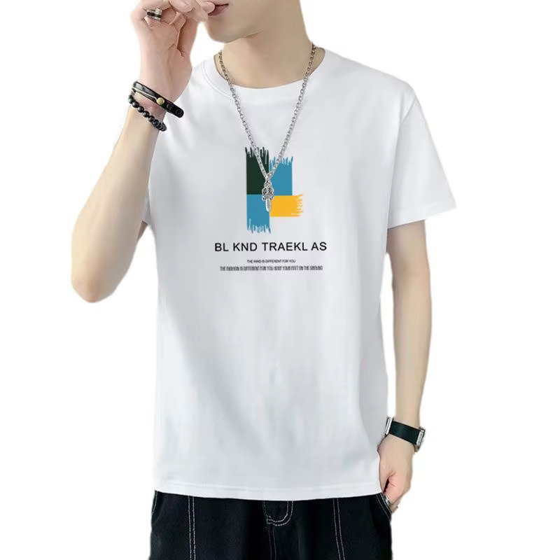 T-shirt à manches courtes pour homme en soie glacée