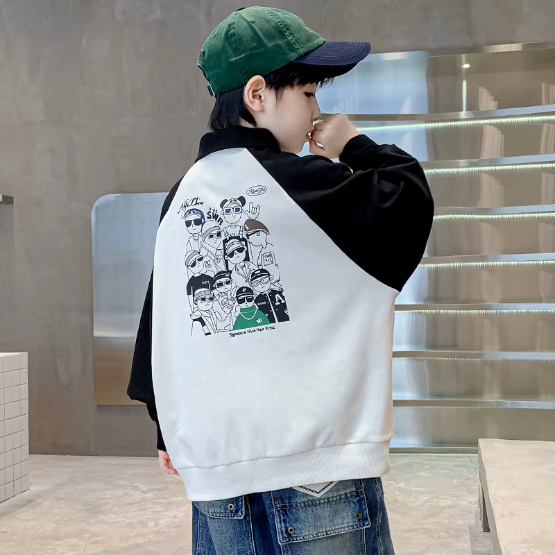 Sweat-shirt à col polo pour enfants