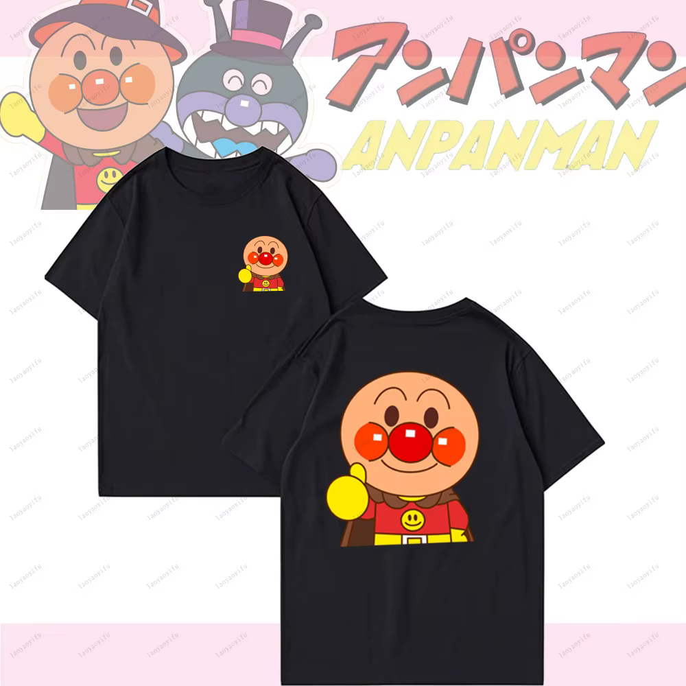 Anpanman mignon dessin animé drôle hauts unisexe femmes hommes t-shirt Hipster à manches courtes nouveauté tendance vêtements mode t-shirts