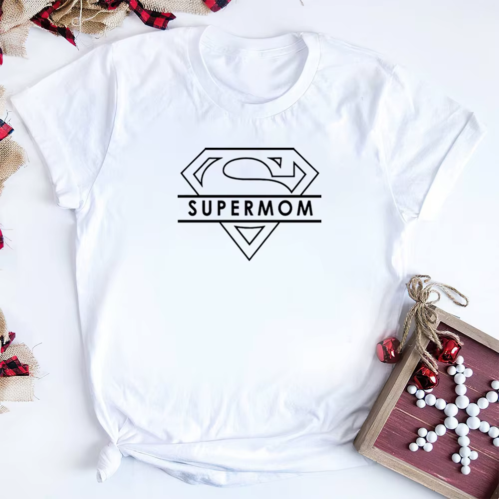 T-shirt drôle Super maman rétro
