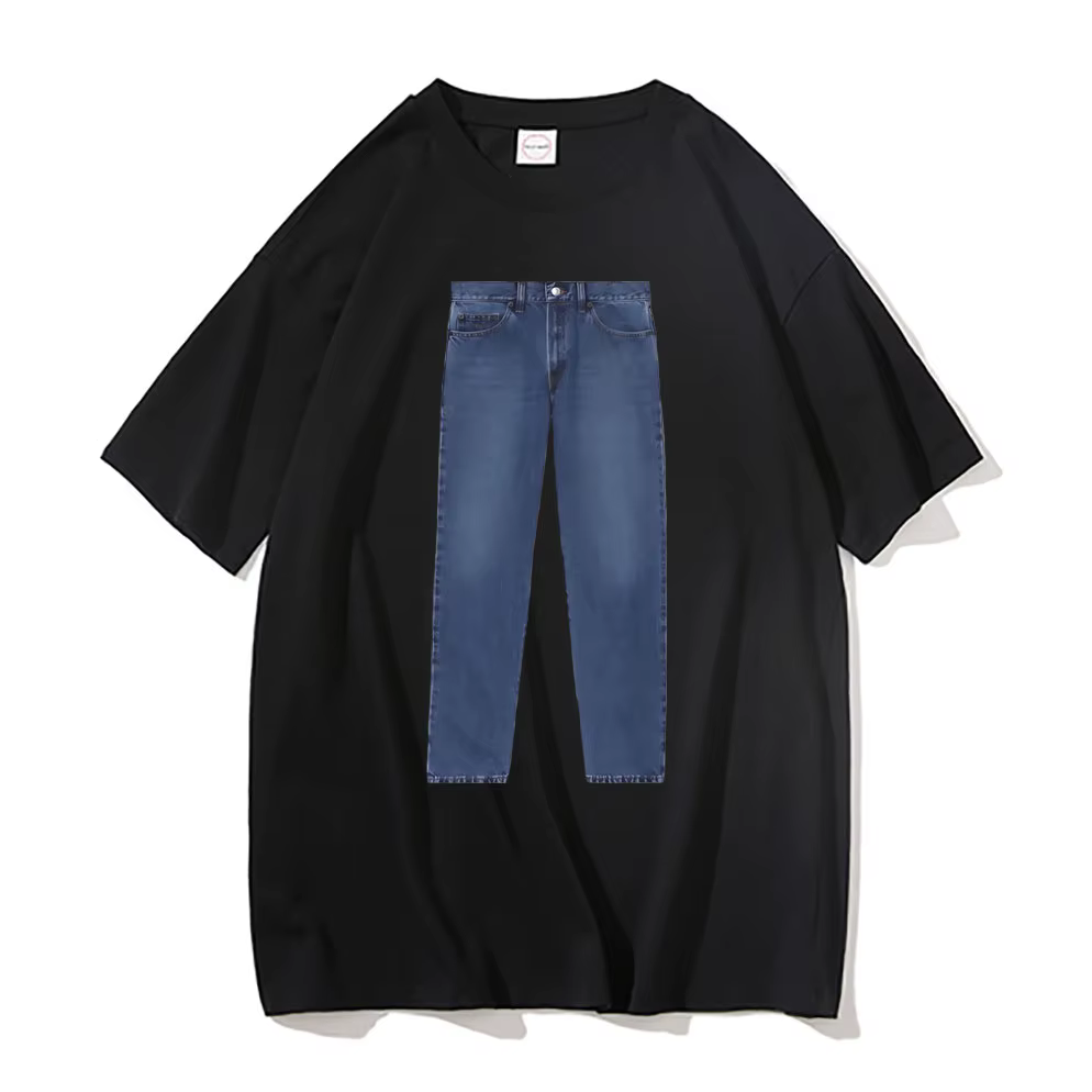 Drôle jean blague Meme T-shirt hommes femmes marque de mode coton