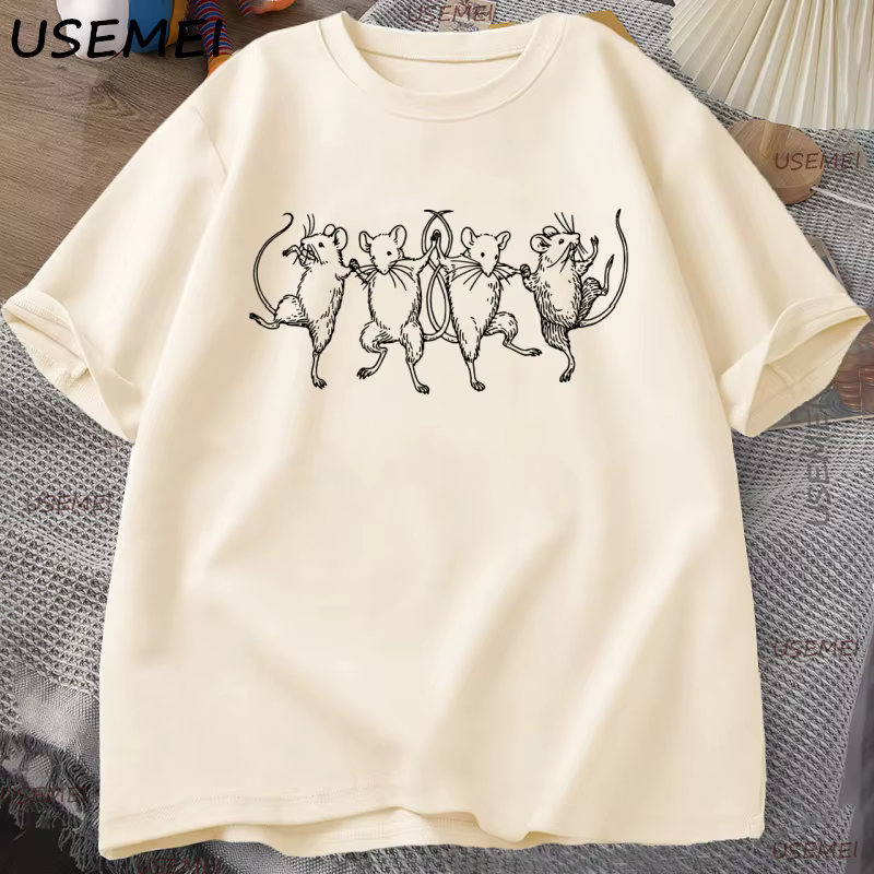 Danse Rats T-Shirt hommes femmes drôle Cottagecore esthétique Y2k vêtements bizarre