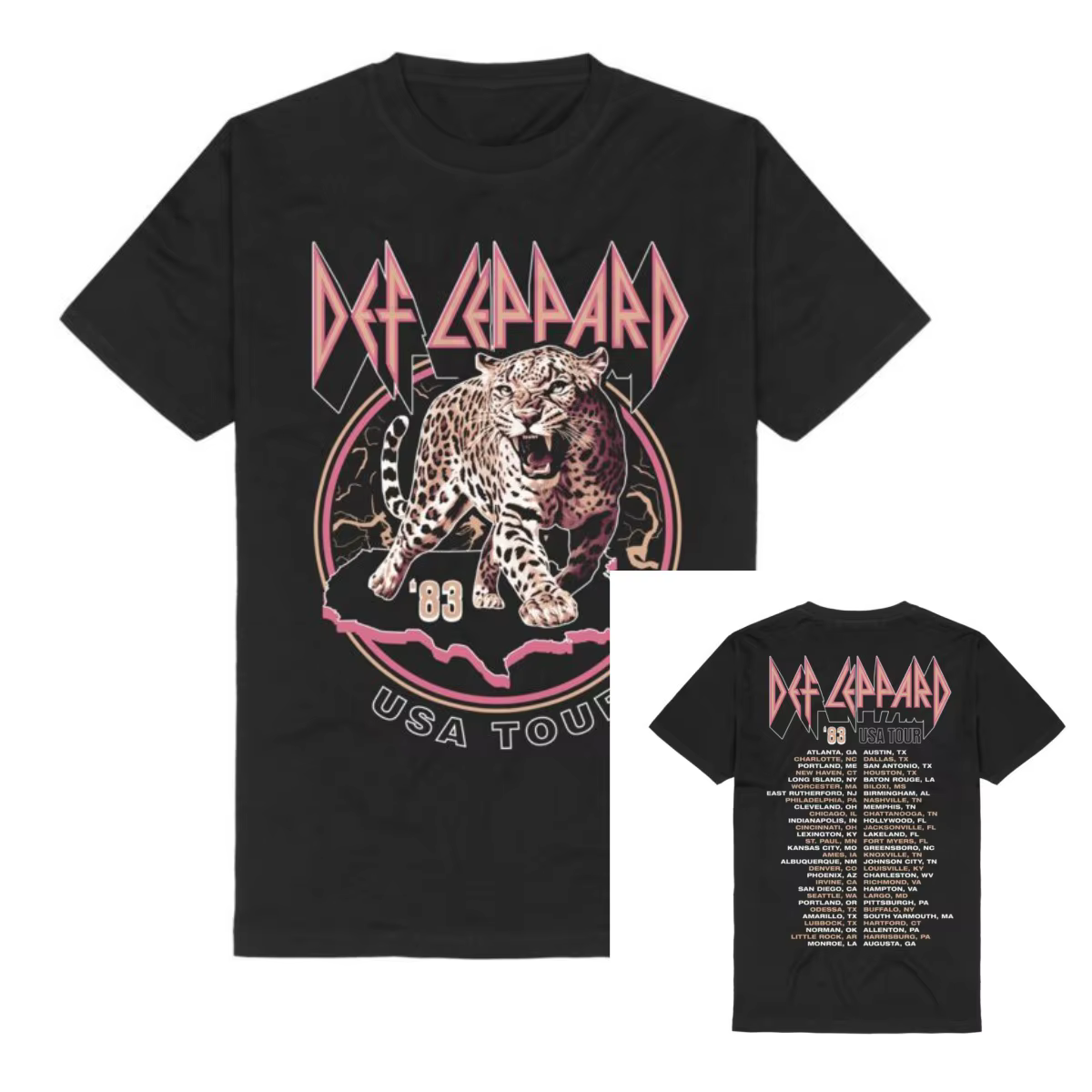 T-Shirt High N Dry Leopard Def Leppard pour hommes et femmes
