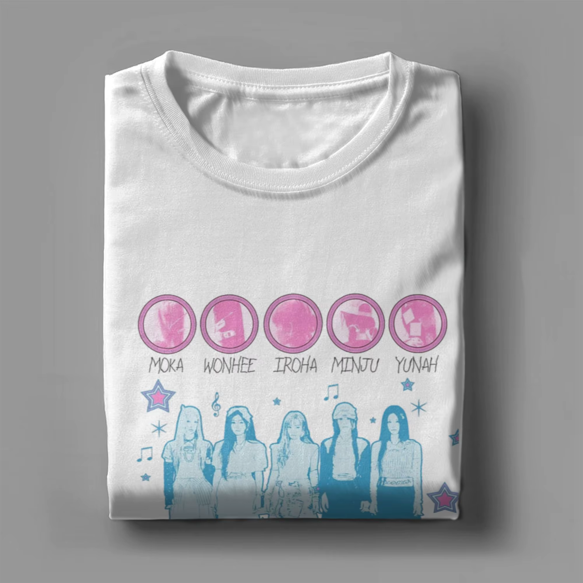 T-shirt Vintage été Illit Kpop tendance T-Shirts 100 coton