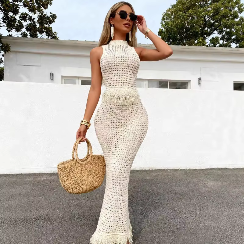 Ensemble 2 pièces en crochet pour femme