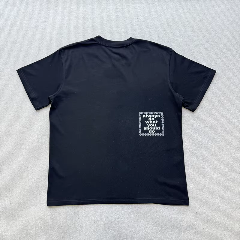 Nouveau T-shirt Streetwear ADWYSD pour Homme – Motif Cœur et Étoile Chaîné – Col Rond Oversize – Livraison Rapide