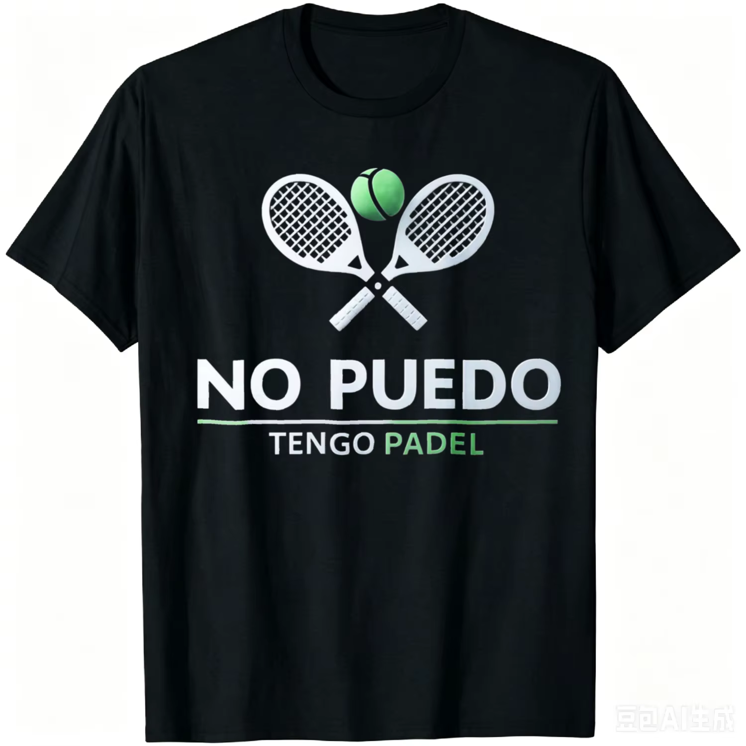 T-shirt décontracté en coton avec citation amusante « I Can't Have Padel No Puedo Tengo