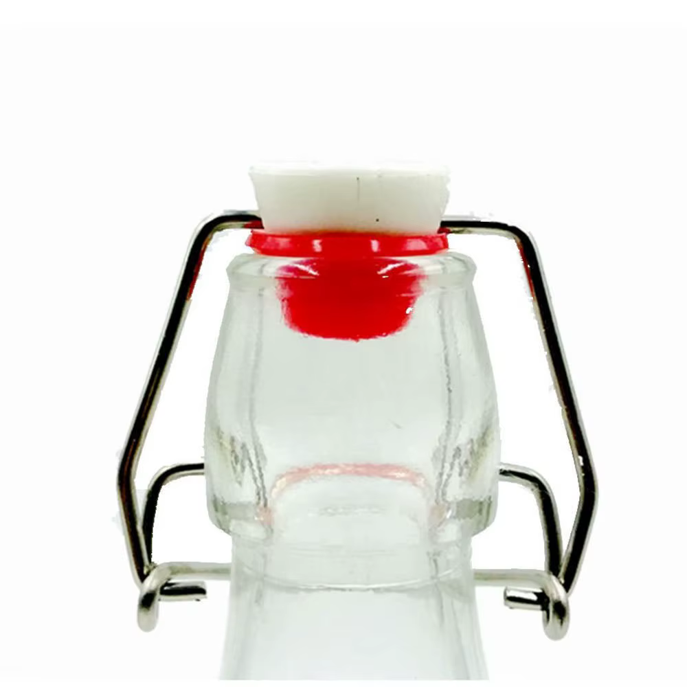 Bouteille en verre ronde à bouchon basculant pour huile de cuisson 60ml 100ml 250ml 500ml 750ml 1000ml, bouteilles à bouchon pivotant, MOQ2000, impression de logo personnalisée à bas prix