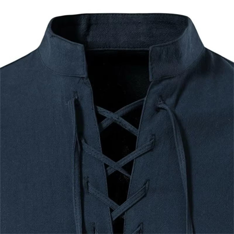 T-shirt à manches longues et col en V pour hommes