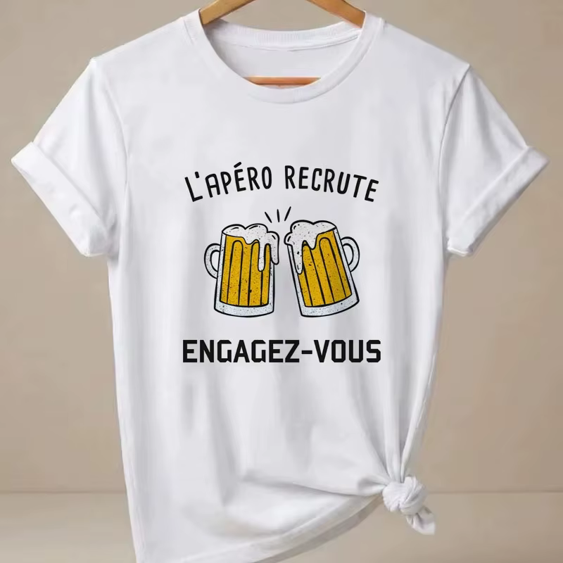T-shirts graphiques d'été Ricard pour femmes et hommes