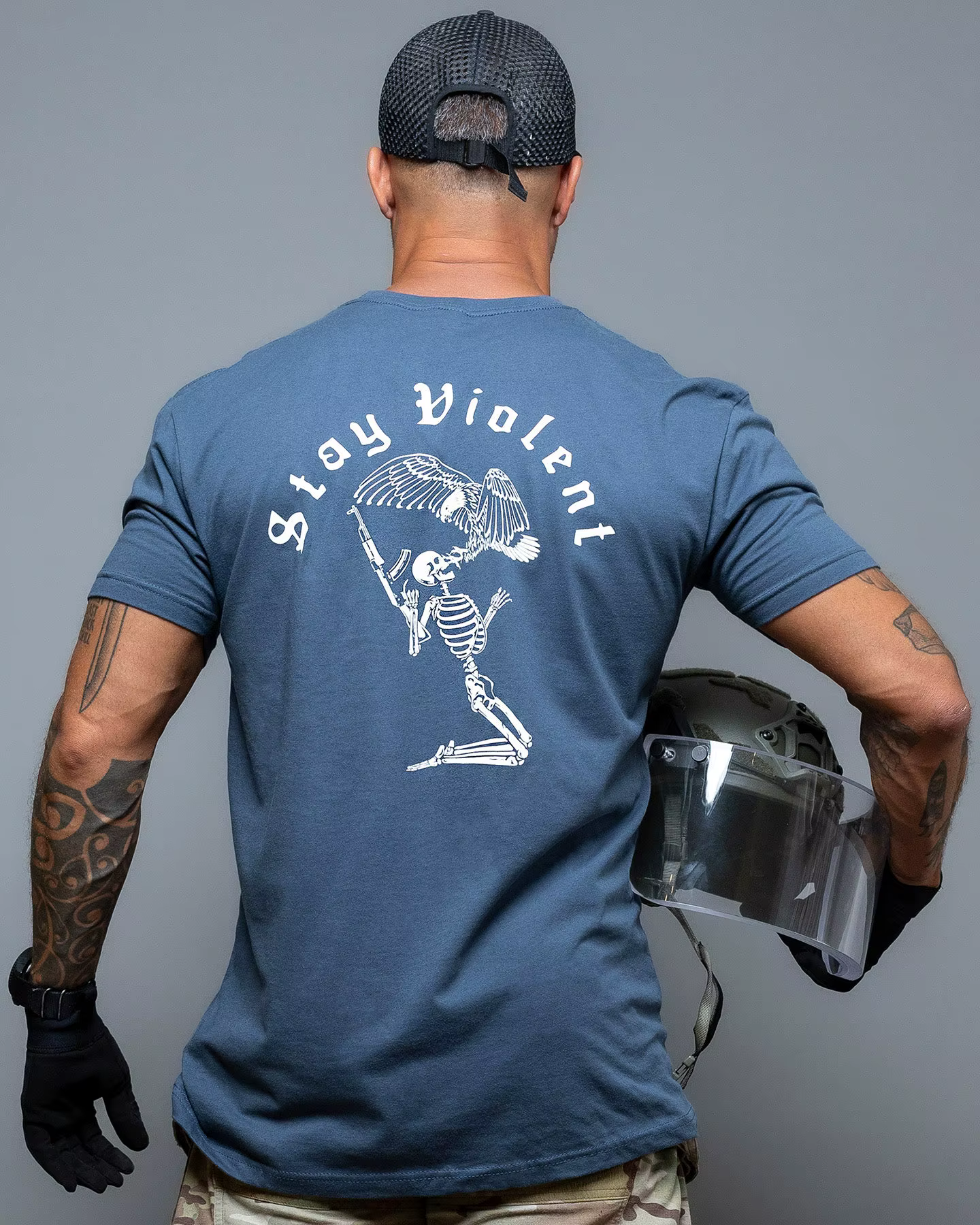 T-shirt respirant Stay Violent - Convient pour les vêtements de sport en pur coton