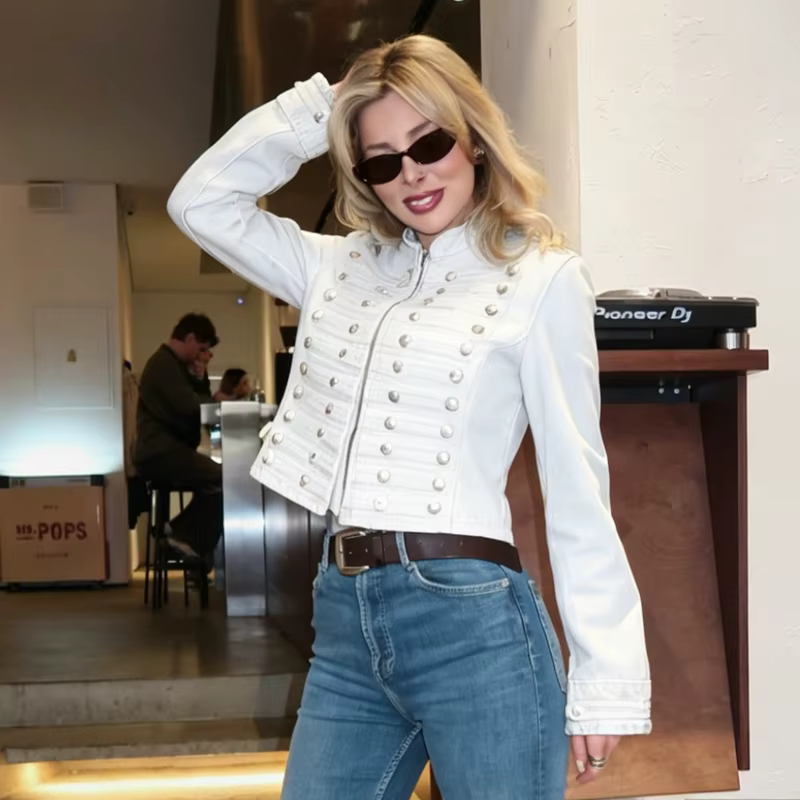 Veste en jean courte pour femme