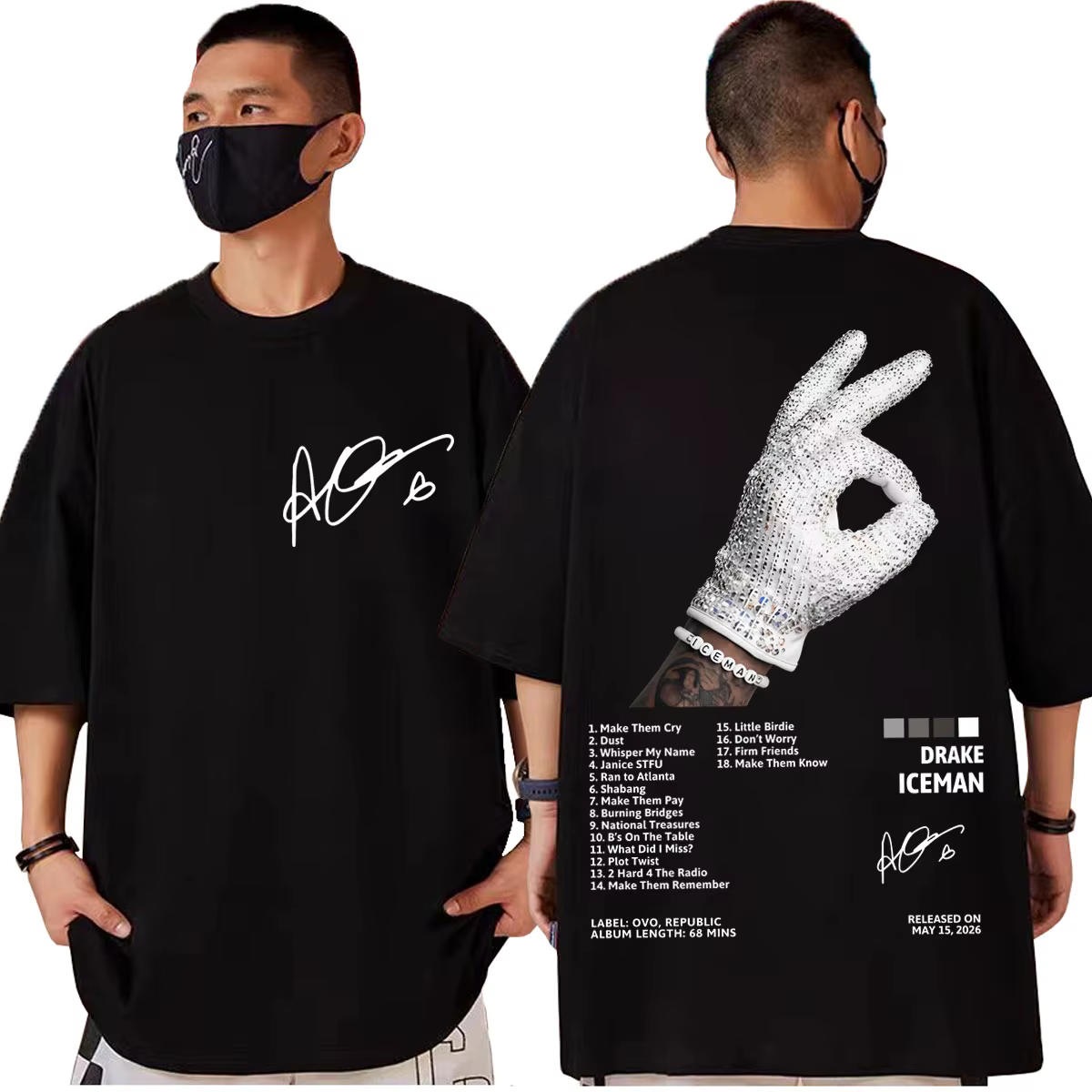 T-shirt de l'album Iceman du rappeur Drake
