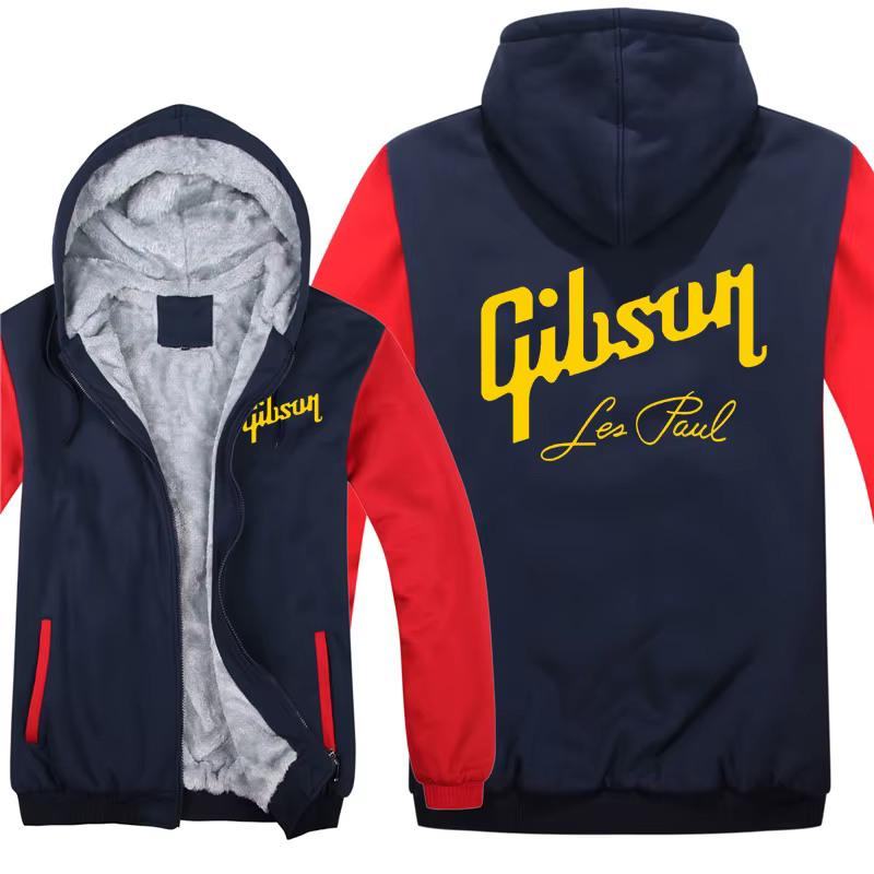 Gibson Les Paul sweat à capuche pour homme manteau hiver chaud polaire guitare