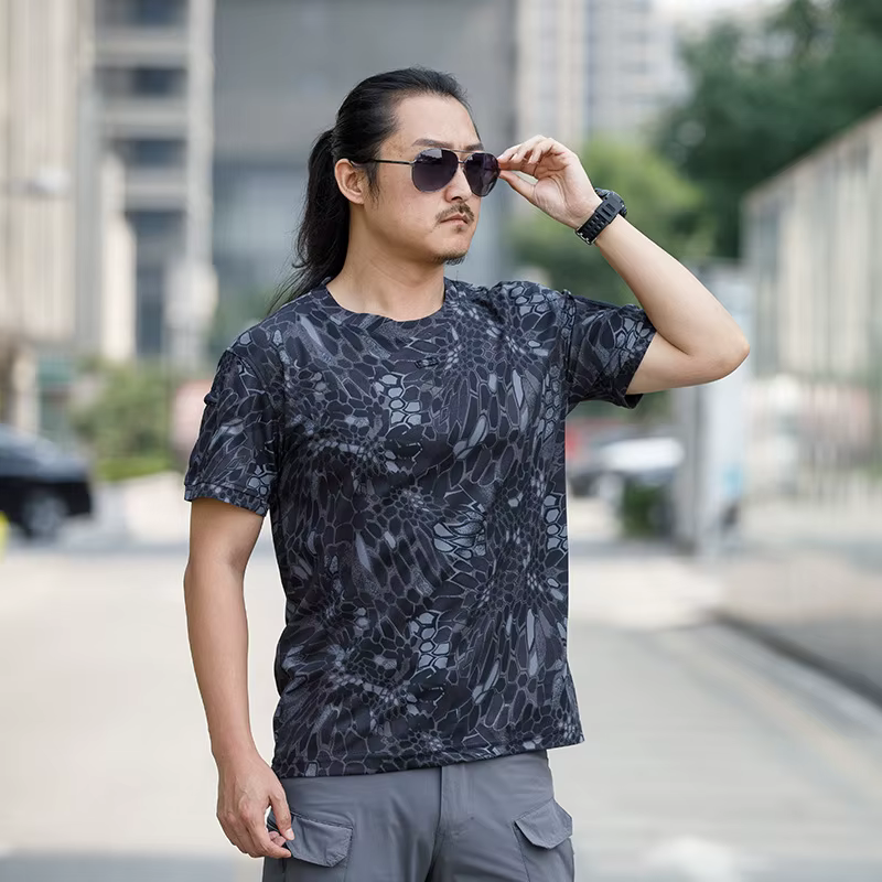 T-shirt tactique à séchage rapide pour hommes