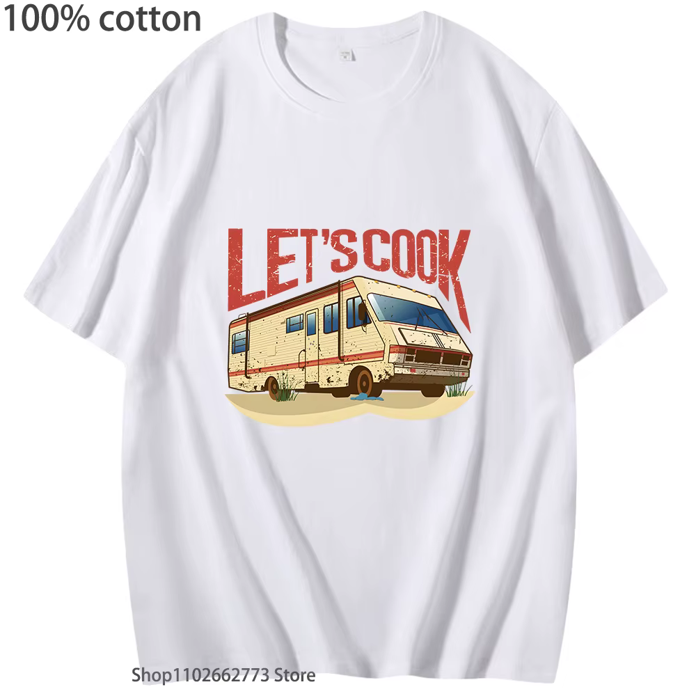 Fauuny Breaking Bad T-shirt permet de cuisinier imprimer t-shirts hommes Hip Pop hauts col rond à manches courtes