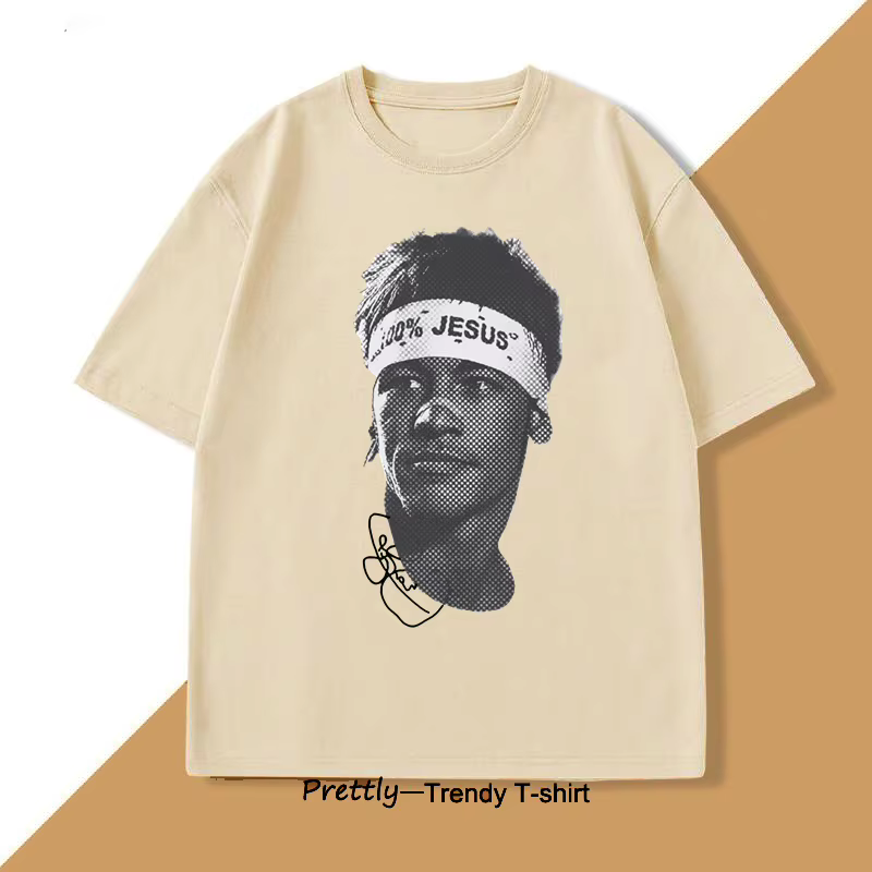 Neymar-T-shirt à Manches Courtes en Coton pour Homme