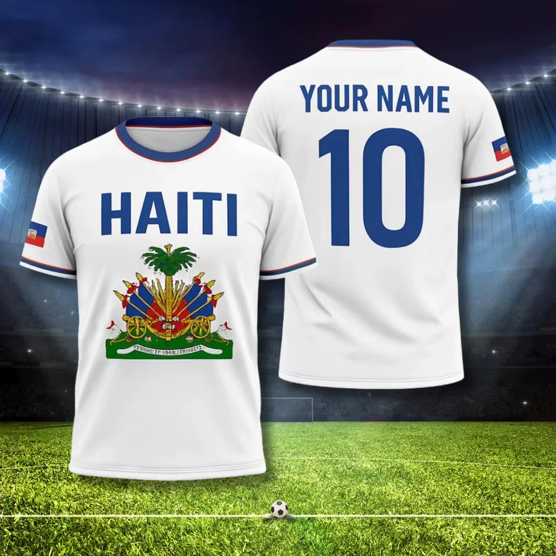 2026 Nouveau Haïti Football T-shirts Sport Casual Haïtien
