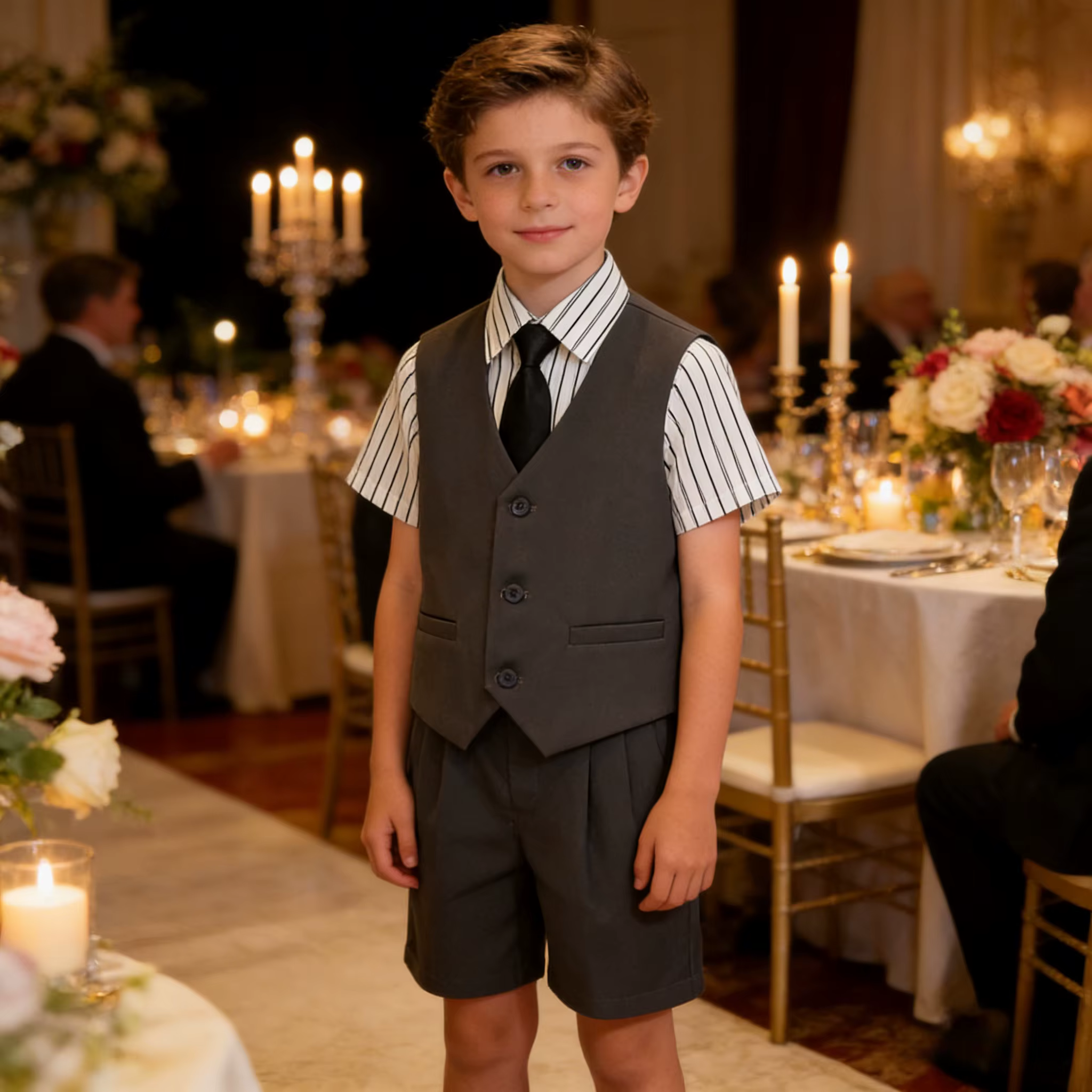 Garçons gilet costume été élégant