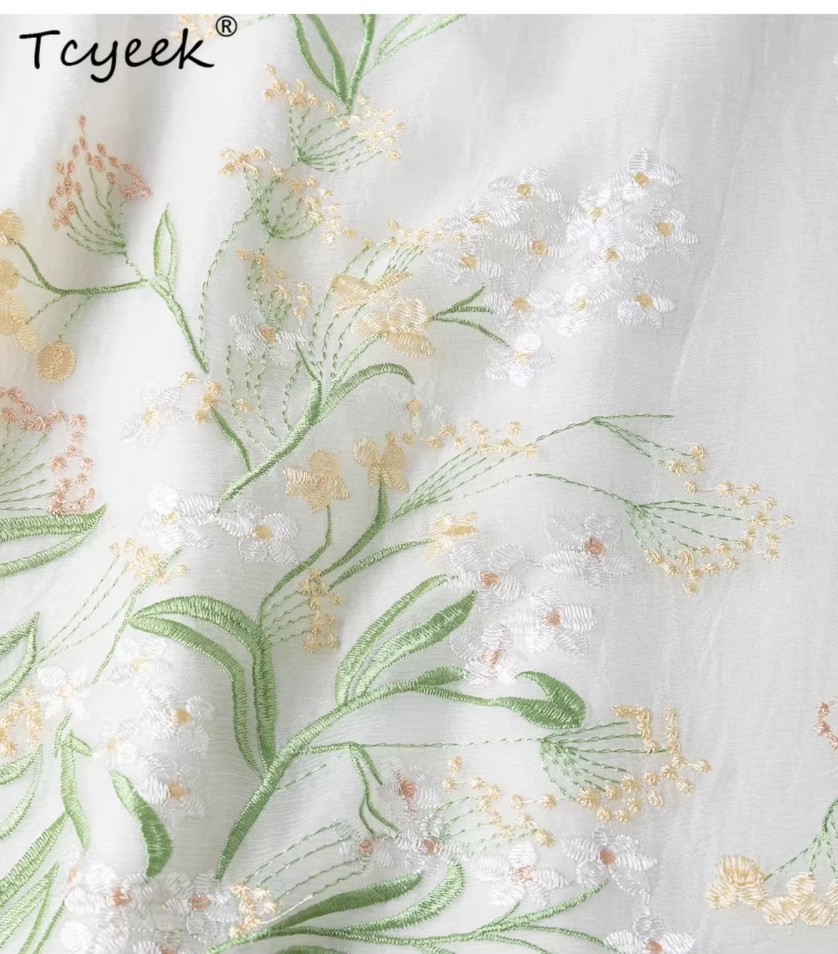Tcyeek t-shirt 100% soie véritable pour femmes