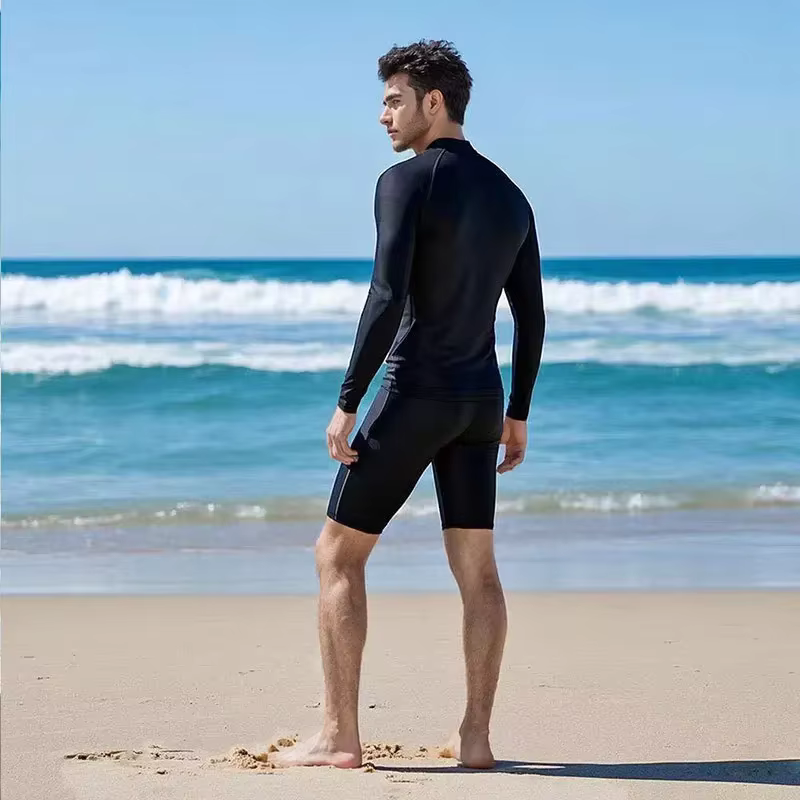 Maillot de bain thermique à manches longues pour hommes