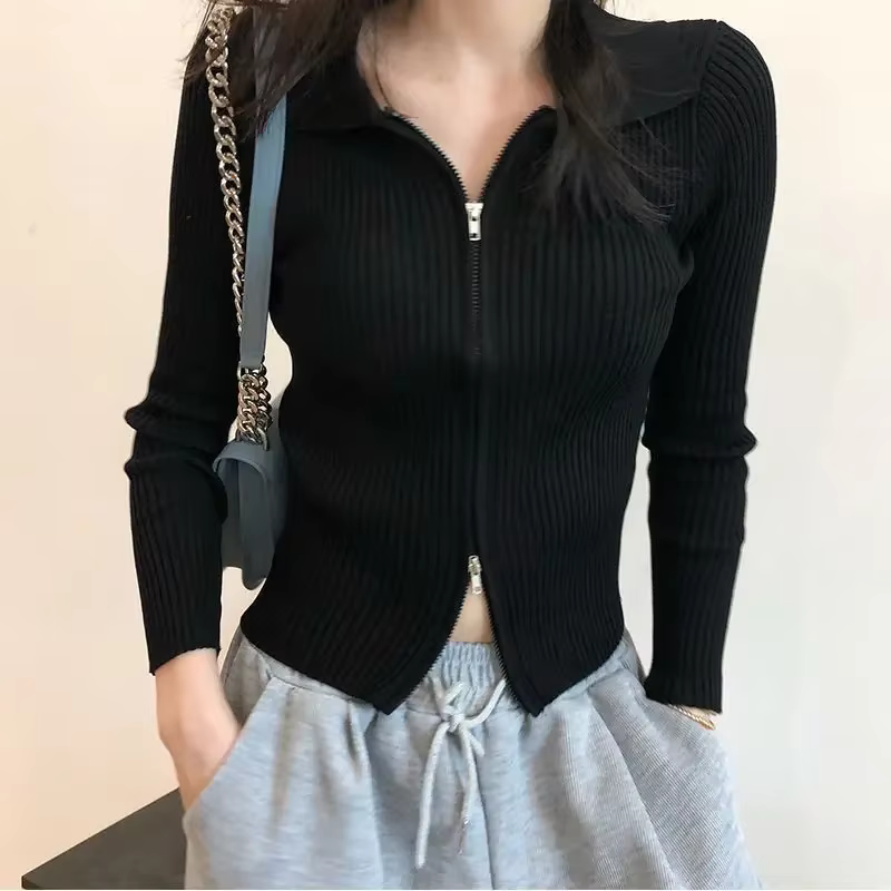 Cardigan Slim Fit à col polo pour femme