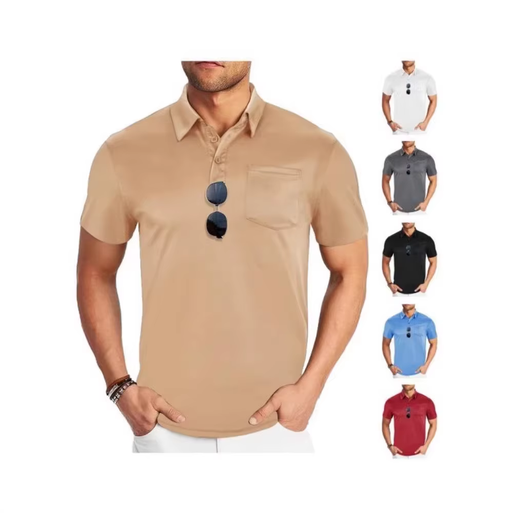 Nouveau Polo décontracté d'été à manches courtes et col à revers