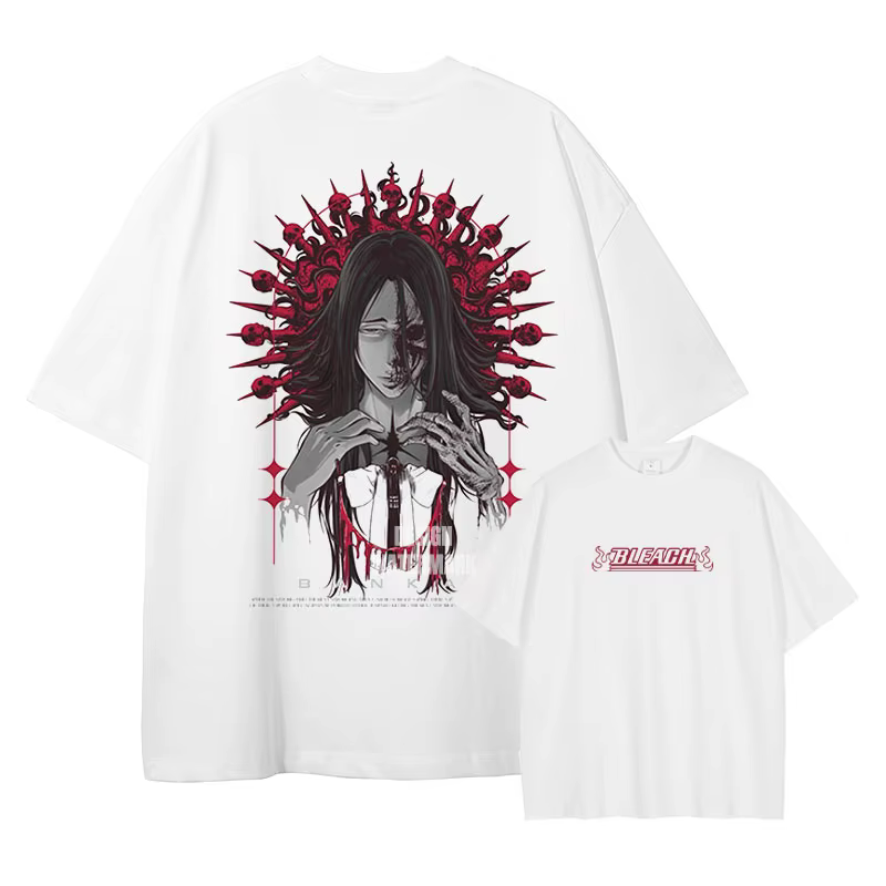 T-shirts Anime B-Bleach Vintage Lavés Zaraki Kenpachi