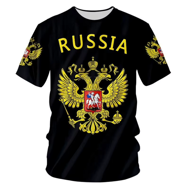 T-shirt décontracté pour homme Russie