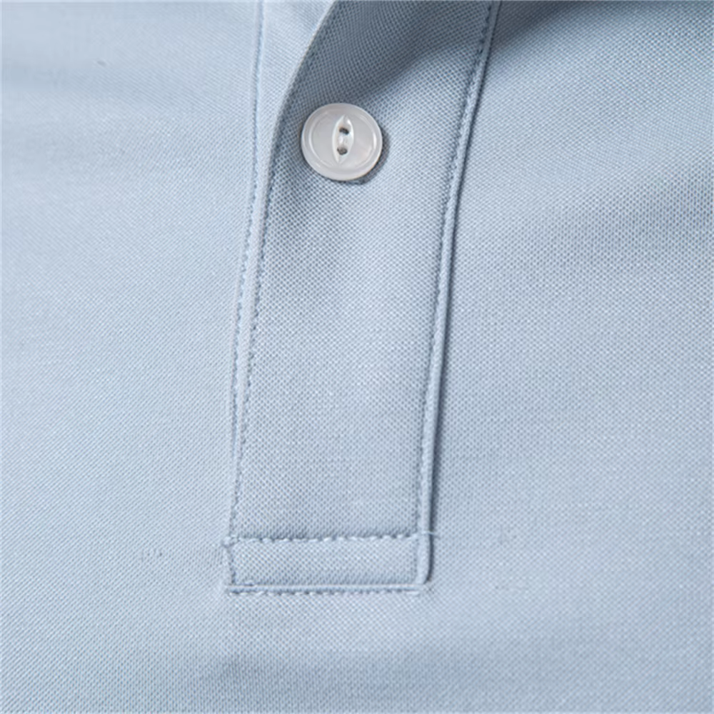 AIOPESON T-shirt polo en Tencel pour homme