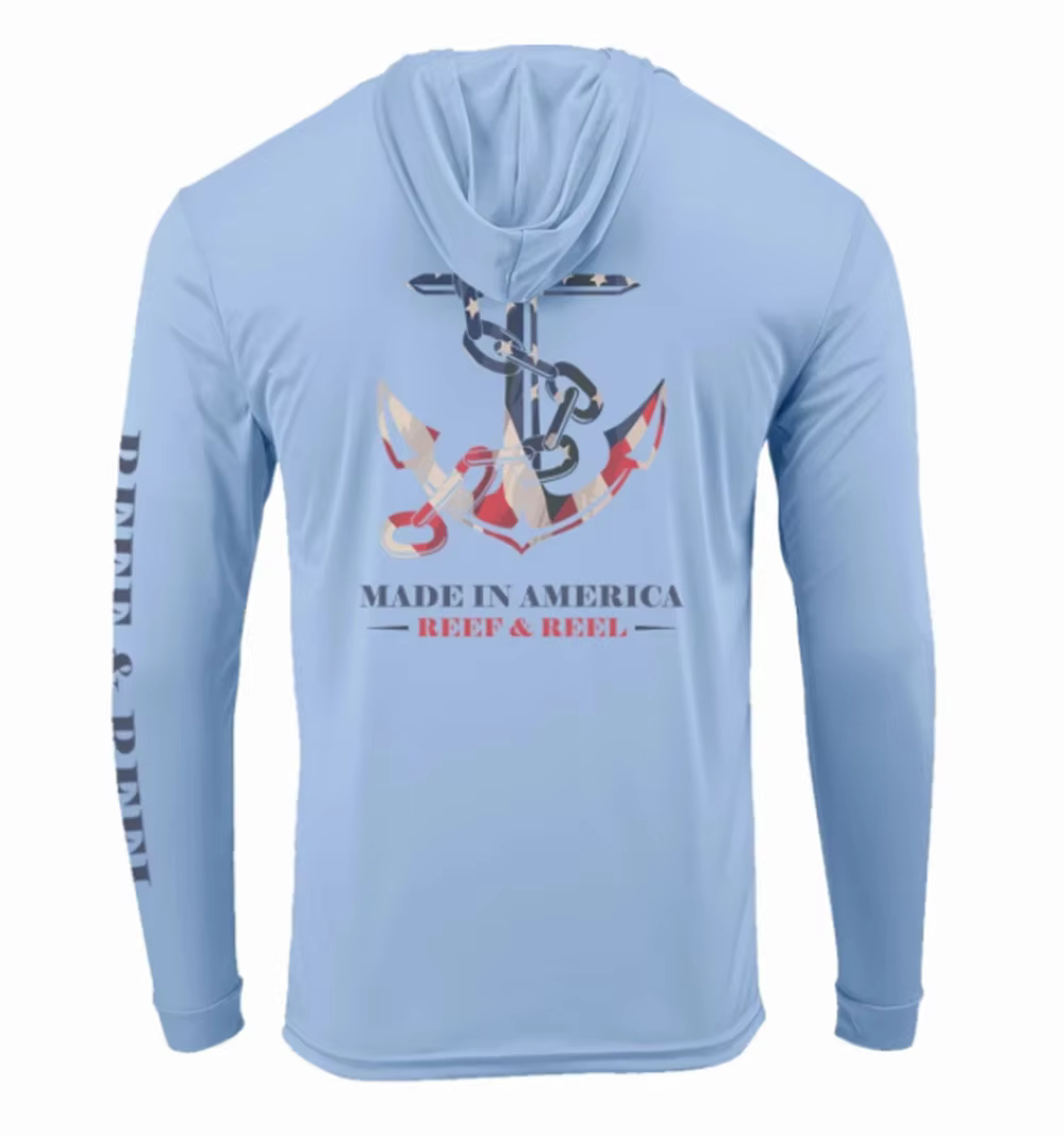 Reef & Reel Fishing Apparel Summer Outdoor Long Sleeve T-shirt With Hood Sun Protection Breathable Angling Clothing Homme Peche
