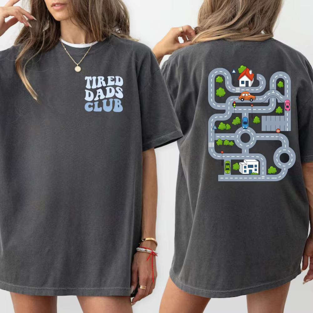 T-shirt de course en coton pour papa