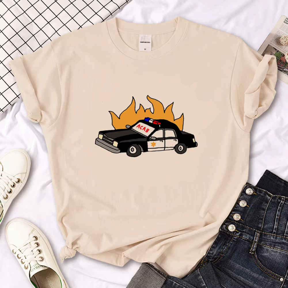 T-shirt manga japonais pour femmes, vêtements comiques, Acab, été, 600