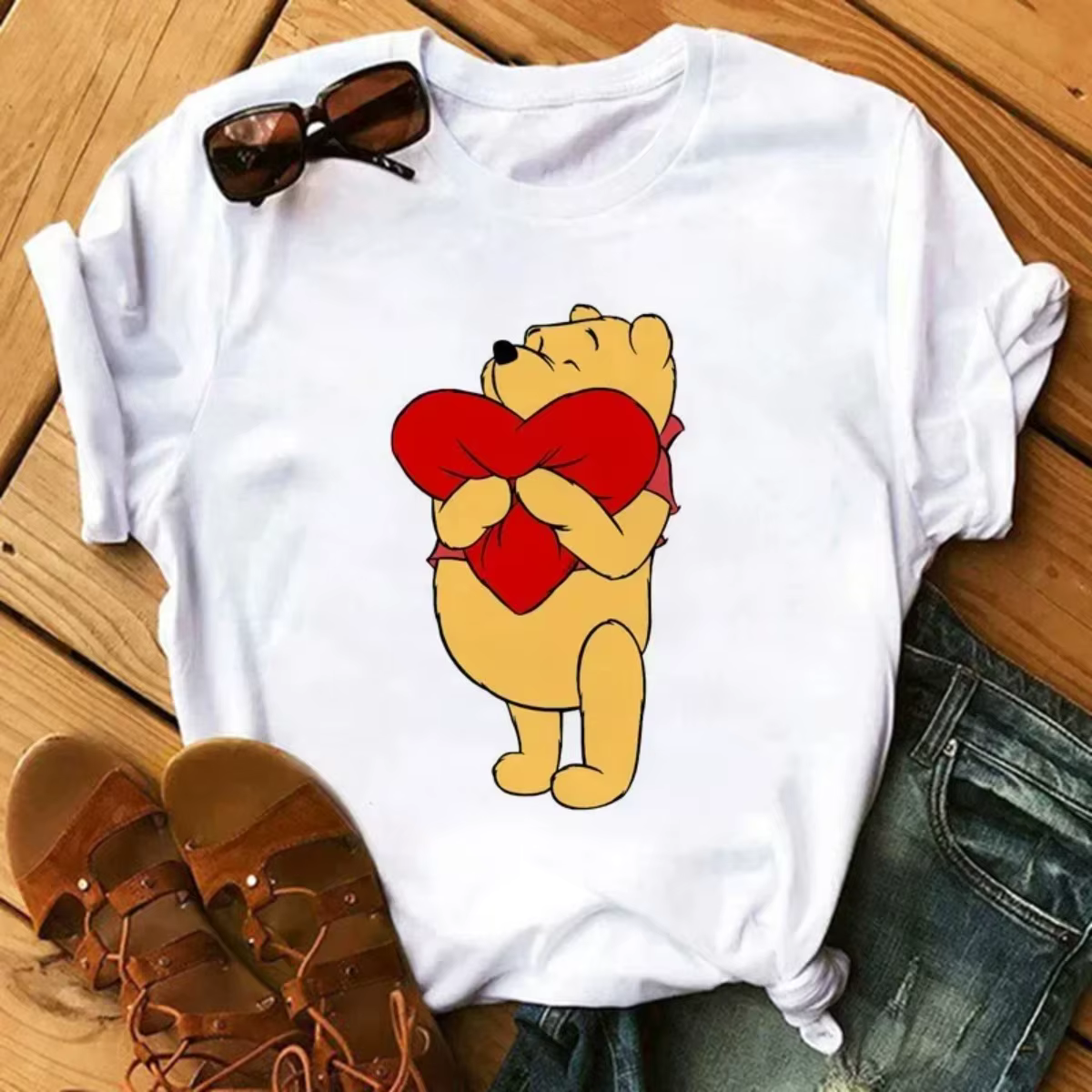 T-shirt de dessin animé Kawaii pour femmes