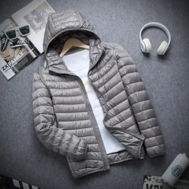 Nouvelle marque automne hiver doudoune légère hommes mode à capuche court grand Ultra-mince léger jeunesse mince manteau