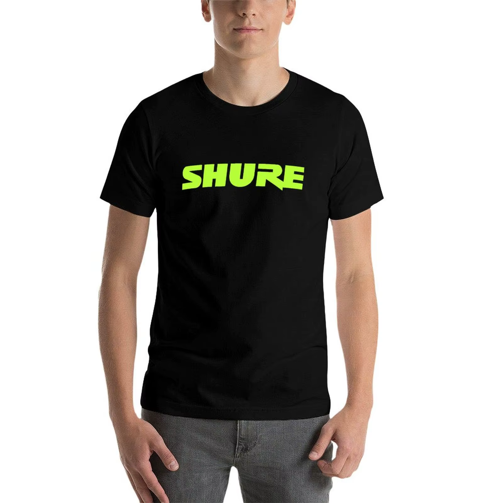 Shure-T-shirt graphique vintage pour hommes