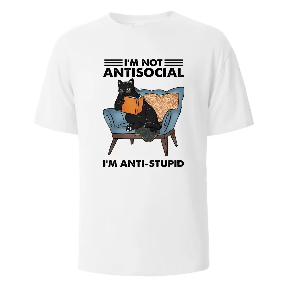 T-Shirt d'Été Antisocial pour Homme et Femme