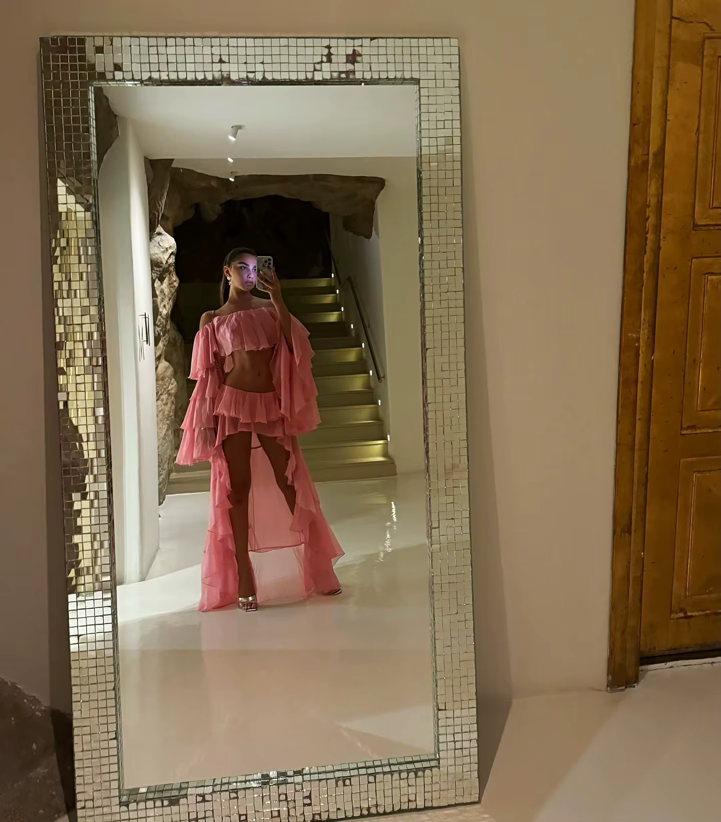 Robe Vintage à Manches Papillon et Épaules Dénudées pour Femme