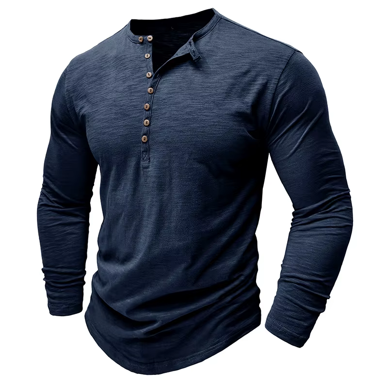 Henley – chemise à manches longues pour hommes
