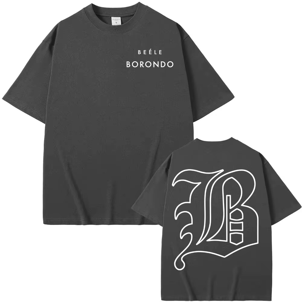 Rappeur BEELE Borondo Logo 2025 impression T-shirts hommes femmes mode haute qualité col rond t-shirt été hauts confort