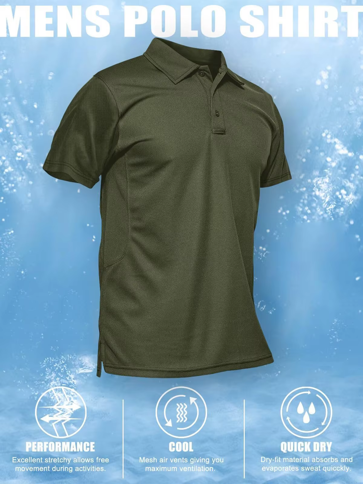 MAGCOMSEN Chemises polo pour hommes à manches courtes