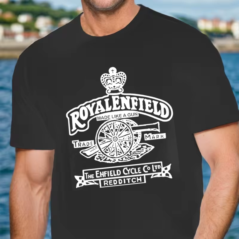 T-shirt classique avec logo de pistolet de moto Royal Enfield