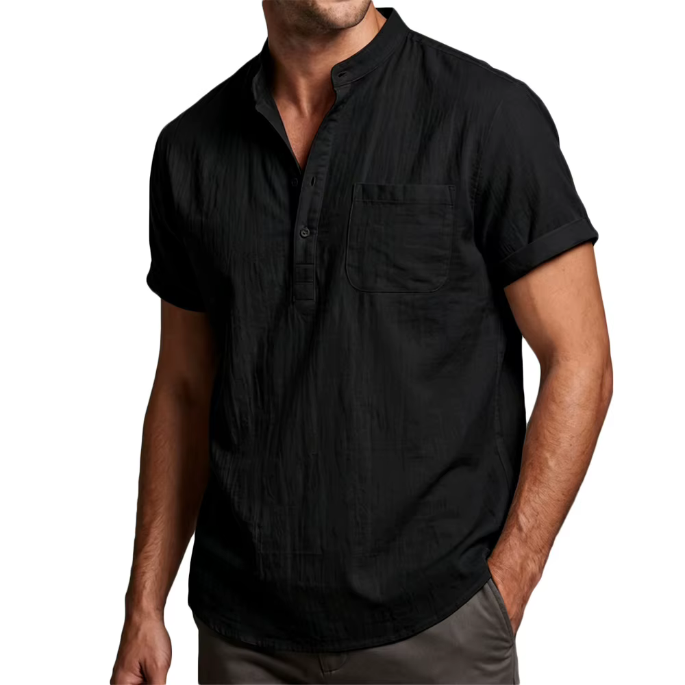 T-shirt en coton et lin pour homme
