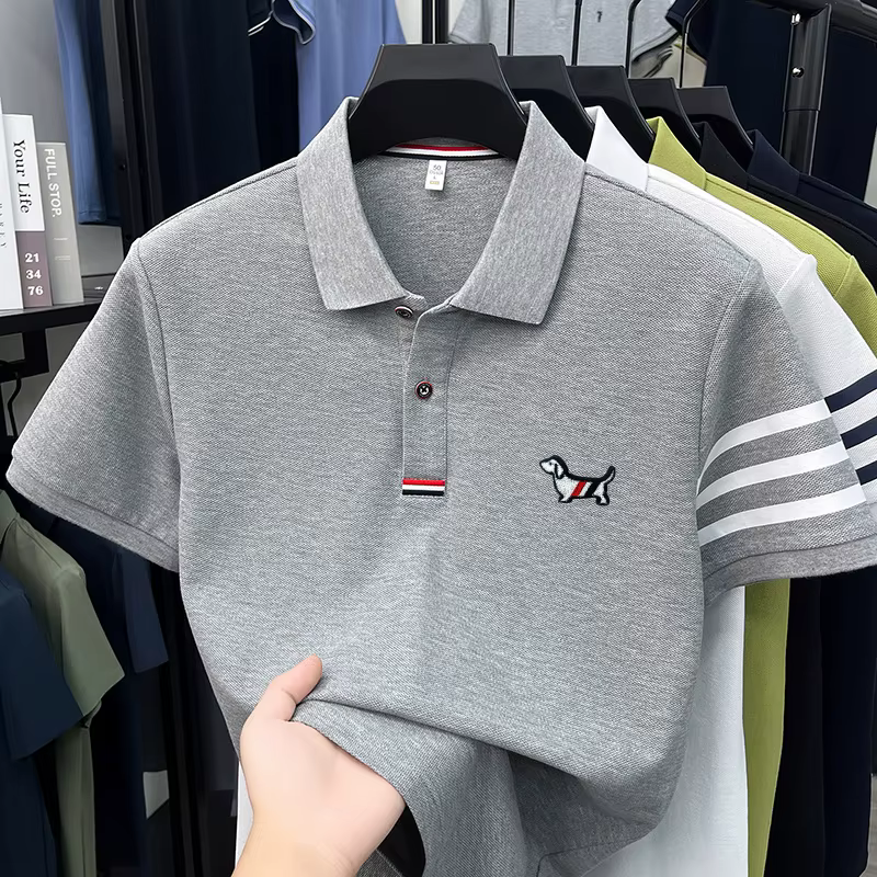 Polo de luxe pour homme à manches courtes de haute qualité