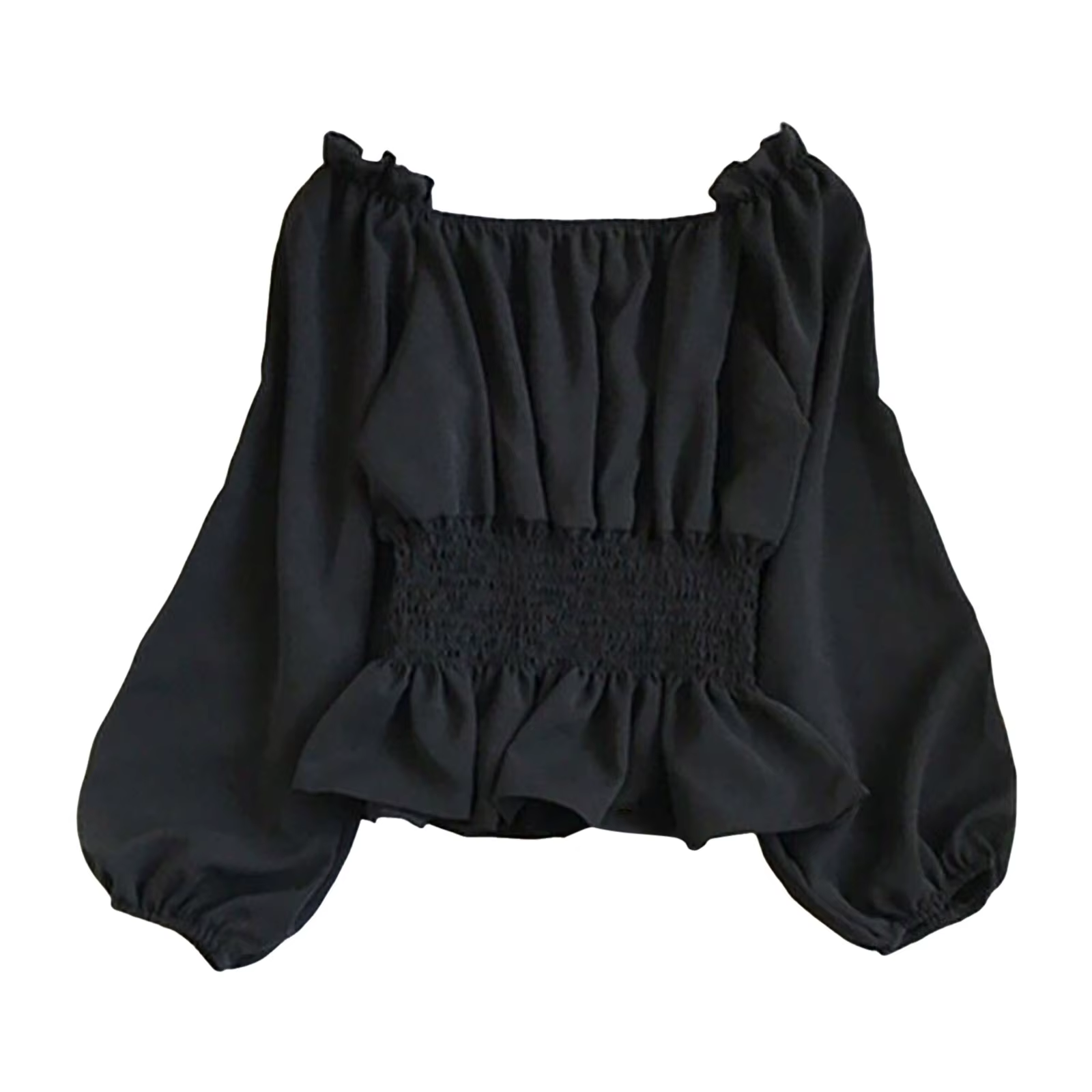 Haut élégant à manches longues pour femmes, chemise médiévale, manches cloche, épaules dénudées, chemise gothique, col tortue, Pack ру onderdelen