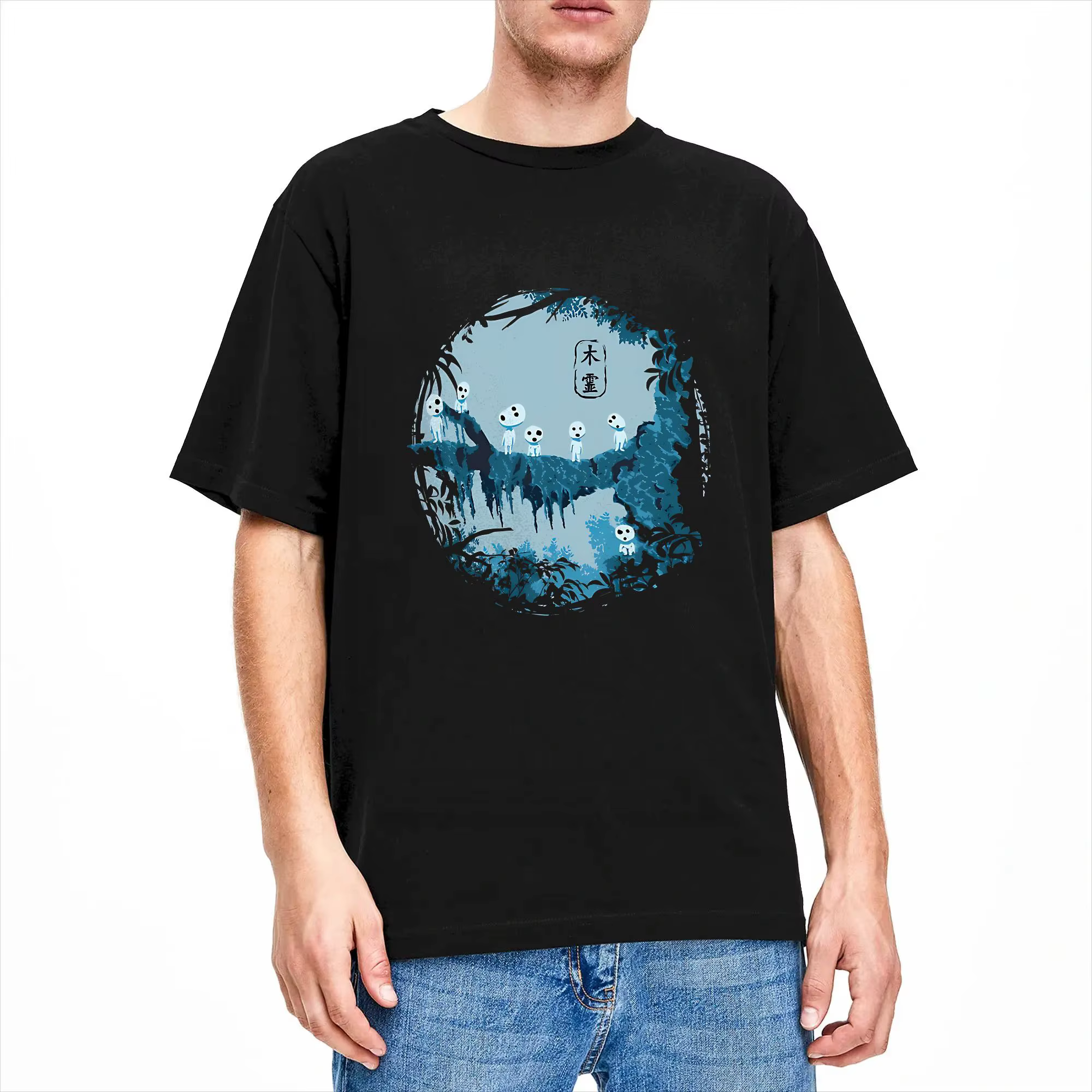 T-shirt Vintage d'été Kodama Studio Ghibli Hip Hop