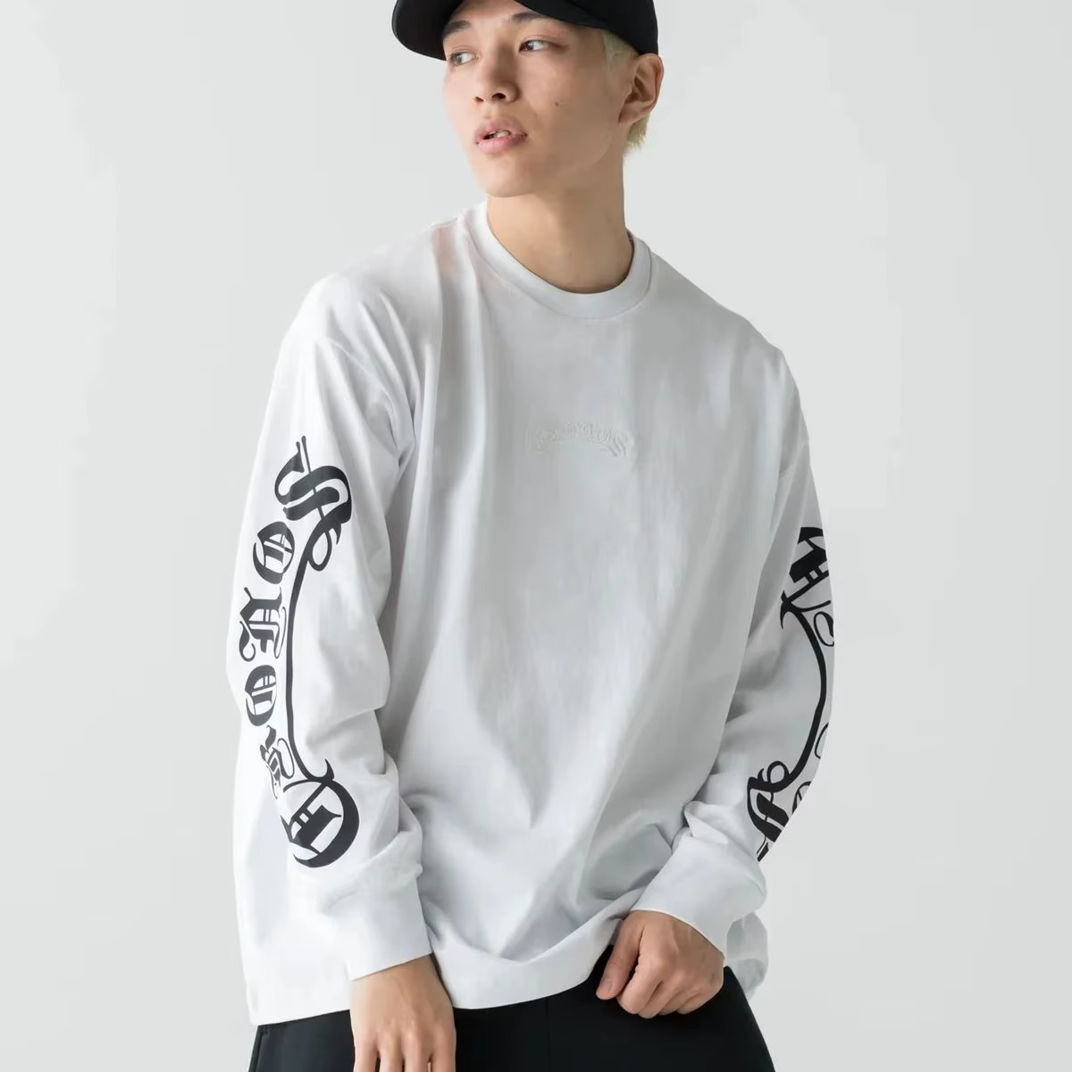 T-shirt à manches longues surdimensionné pour homme