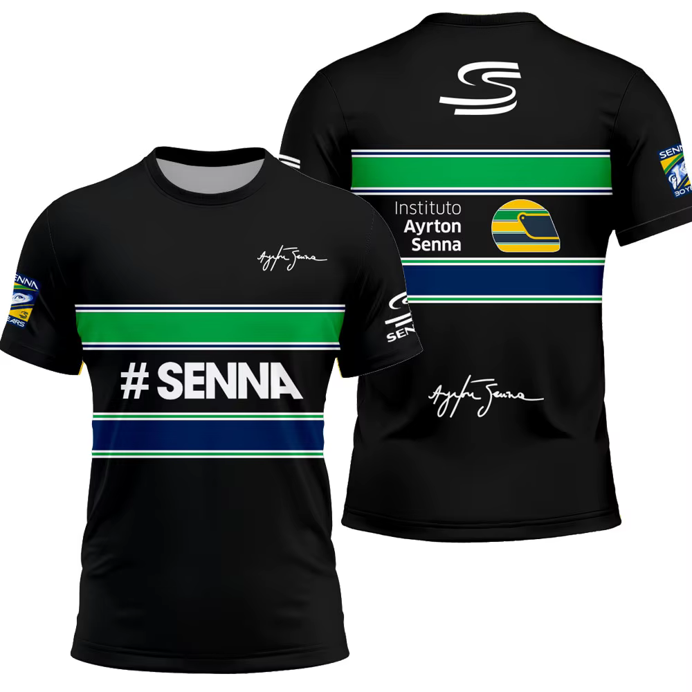 Ayrton Senna 12 passionné de chauffeur Fans de sport automobile hommes T-shirt été court femmes t-shirts 2025 nouveaux enfants vêtements hauts