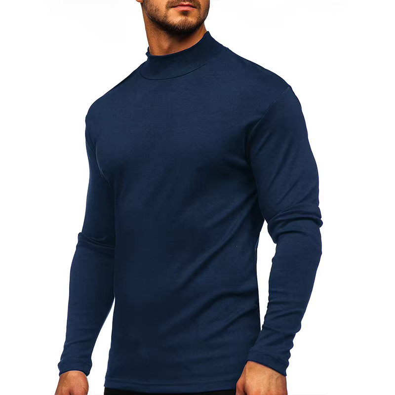 T-shirt à manches longues et col roulé pour homme