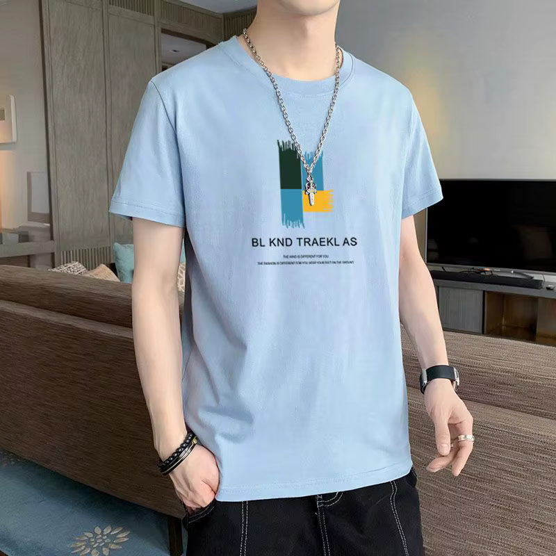 T-shirt à manches courtes pour homme en soie glacée